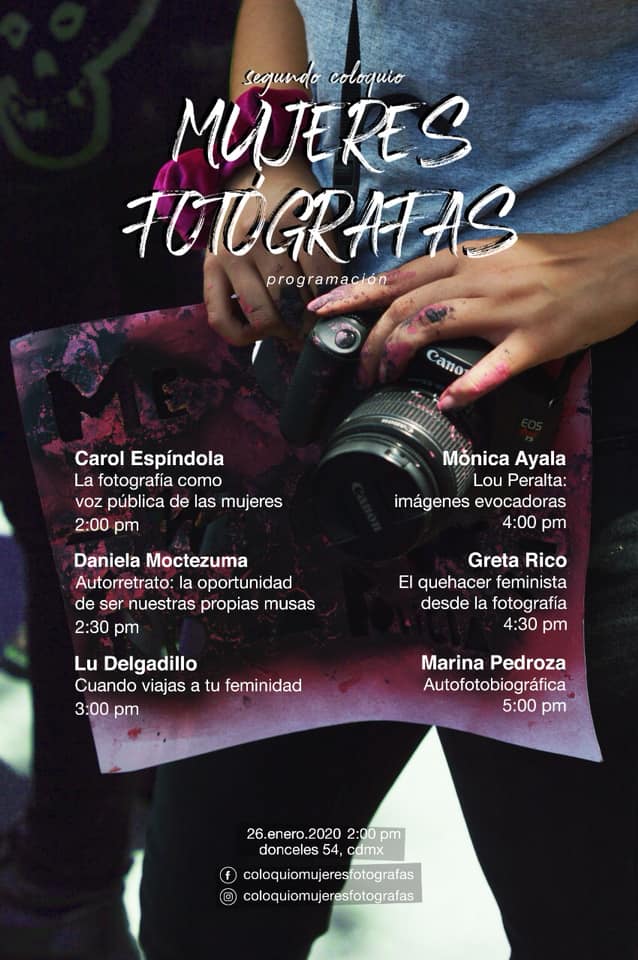 Programa del Segundo Coloquio Mujeres Fotógrafas 